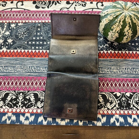 Salvatore Ferragamo Silver Navy Ombre Vintage Compact Wallet - Picture 8 of 10